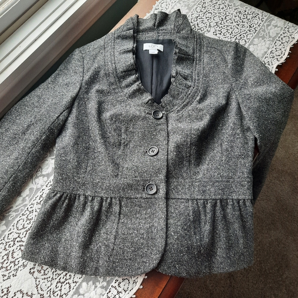 Ann Taylor LOFT Wool Blend Blazer, fitted, sz 6p